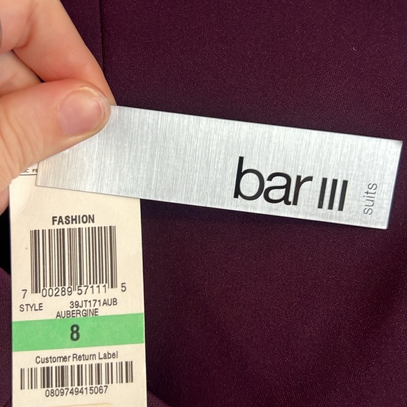 BAR III Aubergine Suit Jacket (size 8) - Picture 3 of 4